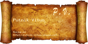 Putnik Vitus névjegykártya